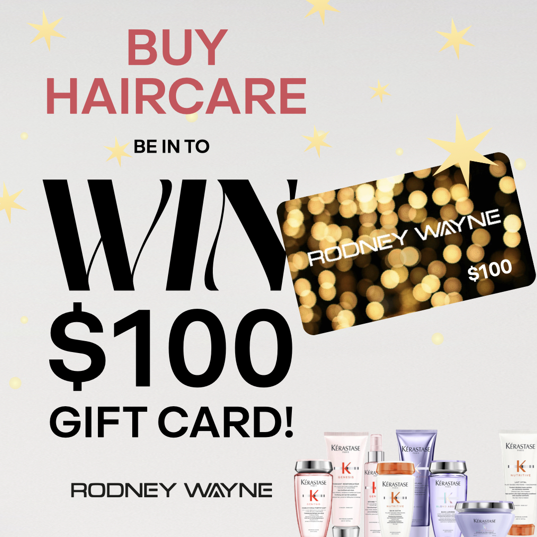 Buy Haircare now and Be in to Win one of 3 $100 Rodney Wayne Gift Cards