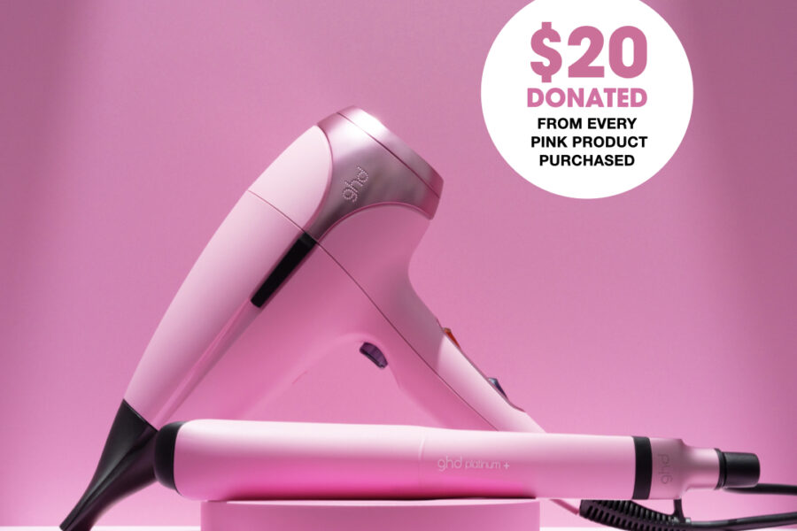 ghd pink collection hair dryer and ghd hair styler and hair straightener